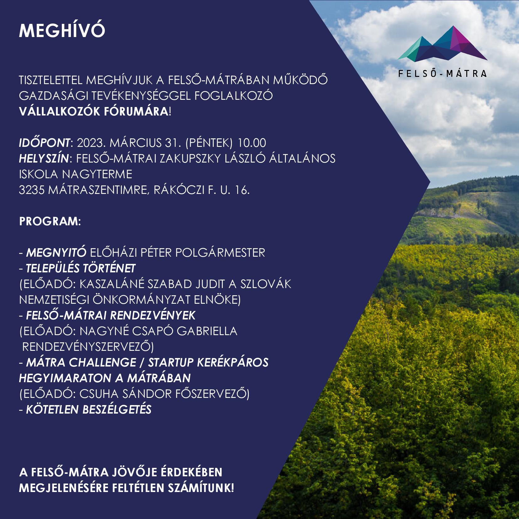 meghívó vállalkozóknak