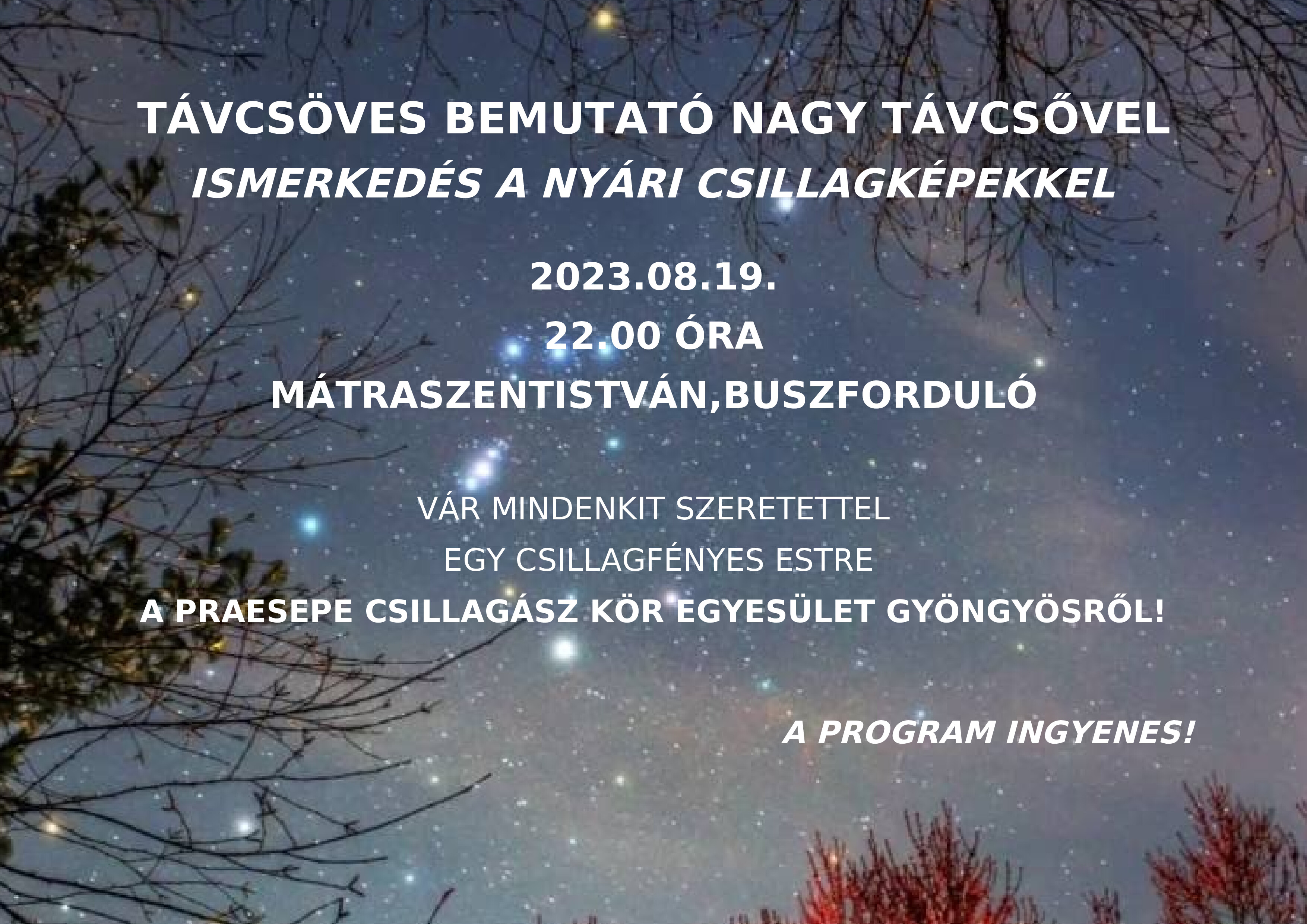 Távcsöves bemutató